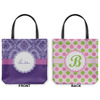 Generated Product Preview for Yulonder Review of Purple Damask & Dots Canvas Tote Bag (Personalized)