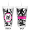 Generated Product Preview for Barbara Guay Review of Zebra Print Double Wall Tumbler with Straw (Personalized)