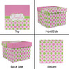 Generated Product Preview for Jacqueline Jones Review of Pink & Green Dots Gift Box with Lid - Canvas Wrapped (Personalized)