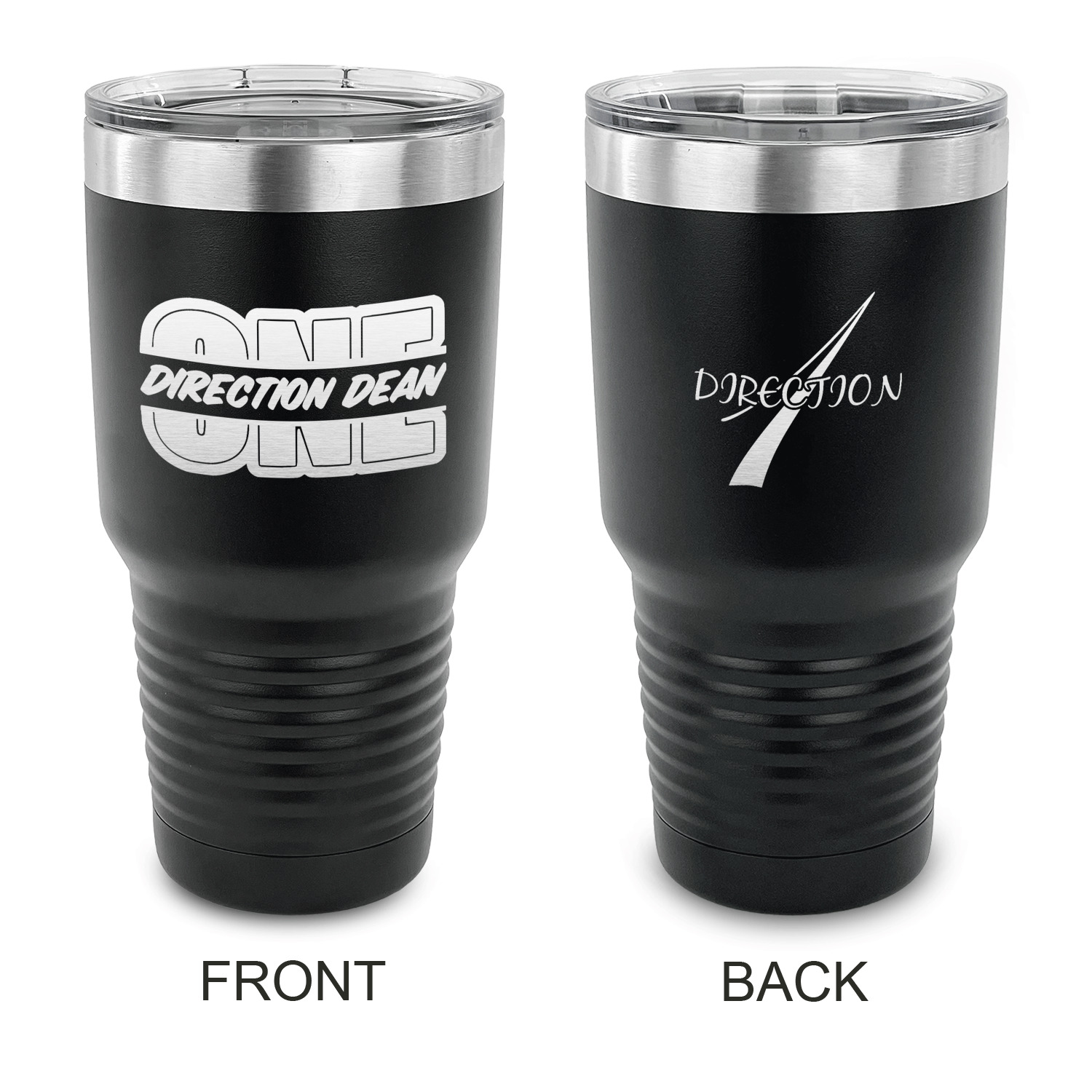 Authentic Personalized 30oz Stainless Steel Tumbler - Black