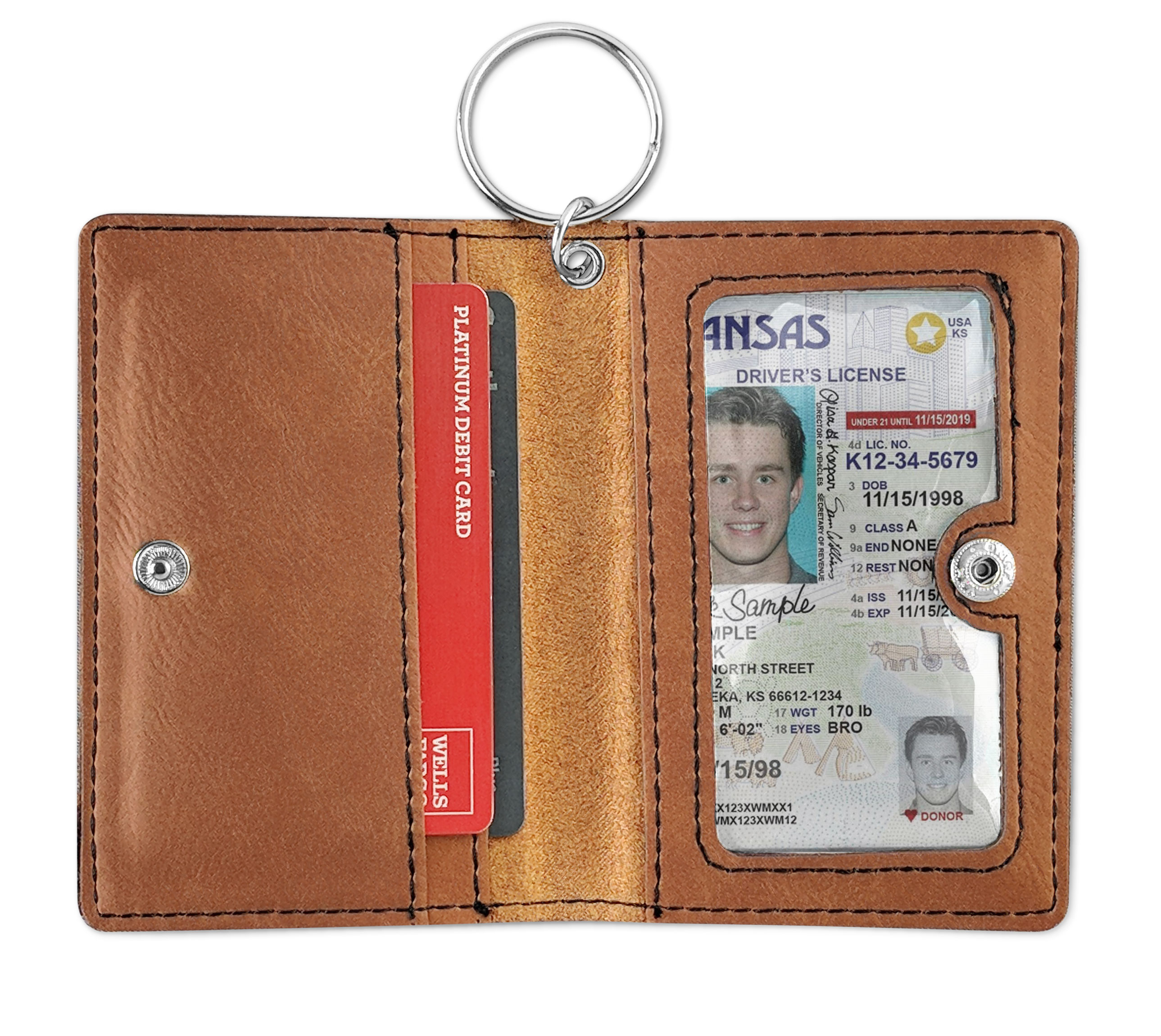 Design Your Own Leatherette Keychain ID Holder