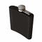 Black Flask - Back View - Stainless Steel