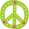 Peace Signs Templates for Patio Rugs - 3' x 5'
