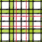 Plaid Templates for Round Linen Placemats - Double-Sided - Set of 4