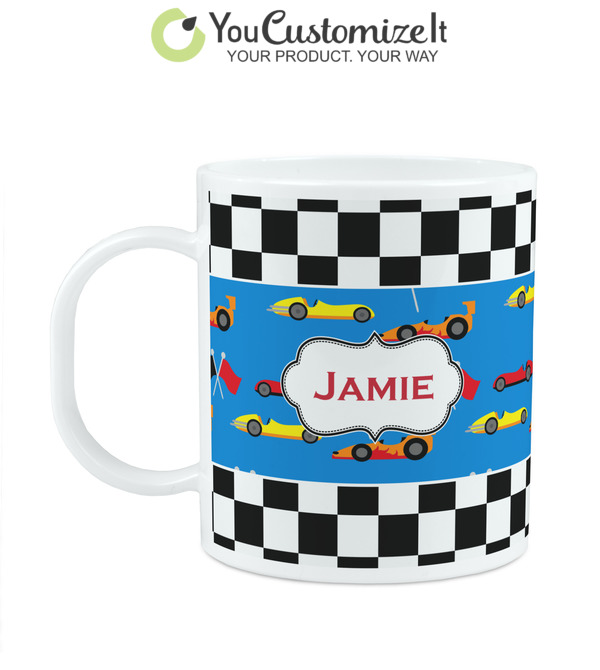 Checkers & Racecars Design Custom Sippy Cup