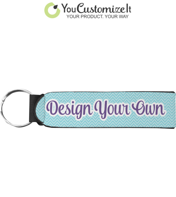 Neoprene keychain/Denim-Neoprene Wristlet Custom Key-chains