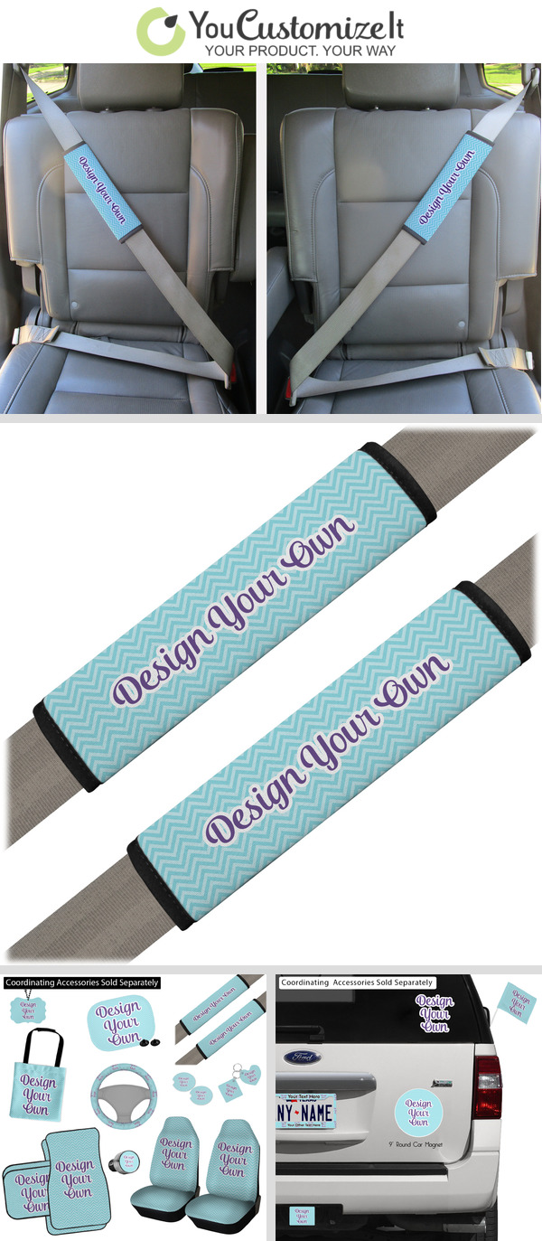 Custom Seat Belt Covers - Set of 2, Design & Preview Online