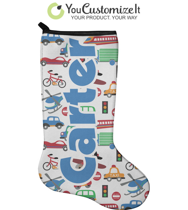 Airplane Theme Design Custom Holiday Stocking - Neoprene