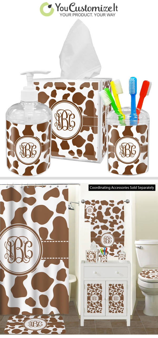 Custom Preppy Acrylic Bathroom Accessories Set w/ Monogram