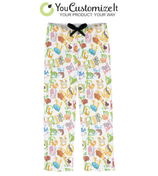 YouCustomizeIt Custom Animal Alphabet Mens Pajama Pants - S