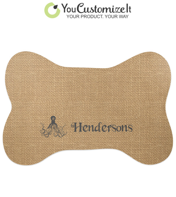 Personalized Good Dog Bone Shaped Mat