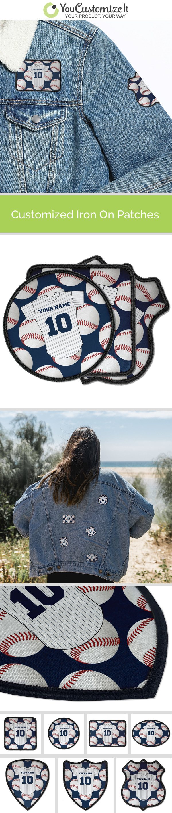 Baseball Jersey Design Custom Iron on Patches