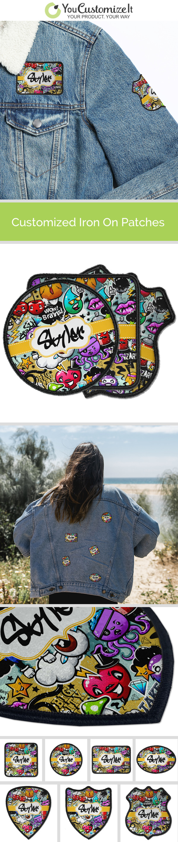  Cool Iron on Patches Graffiti Art Inspired Collection