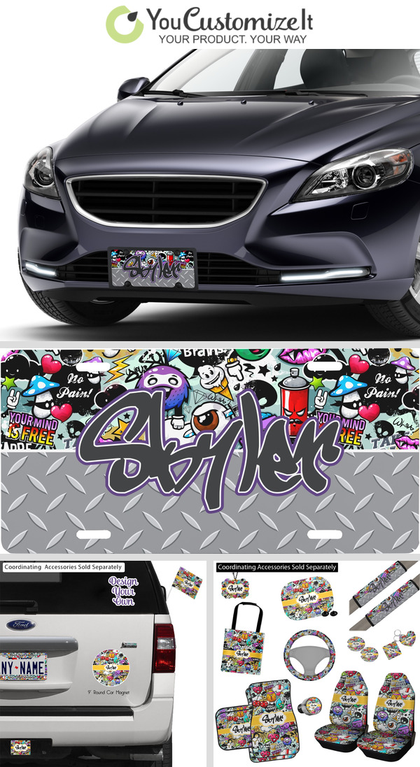 Spray Paint Art Car License Plate / Tag 