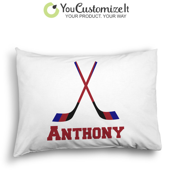 Custom Hockey Pillow Case - Standard - Graphic (Personalized)