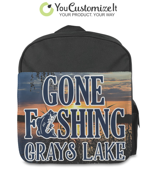 Custom Gone Fishing Kids Hard Shell Backpack (Personalized)