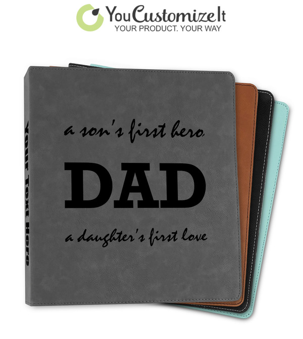 Custom Father's Day Quotes & Sayings Leather Binder - 1