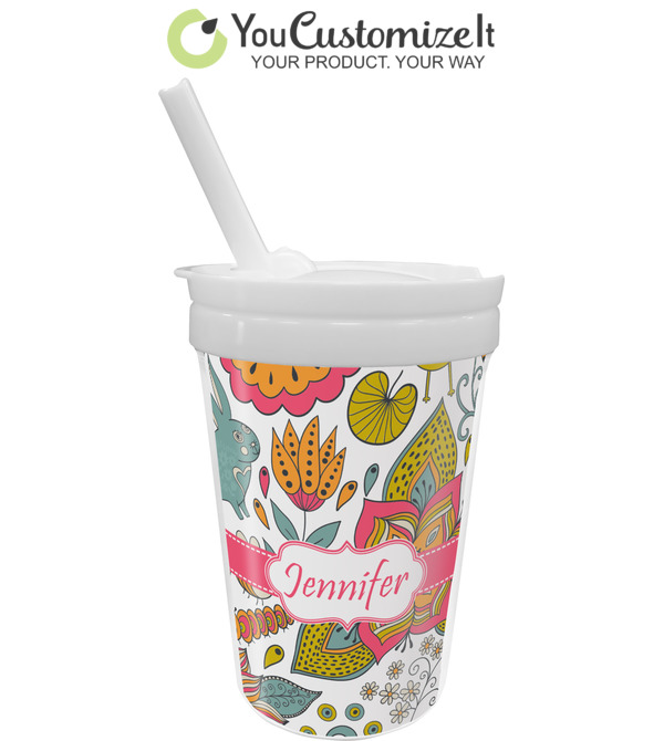 Custom Sippy Cups with Straw, Design & Preview Online