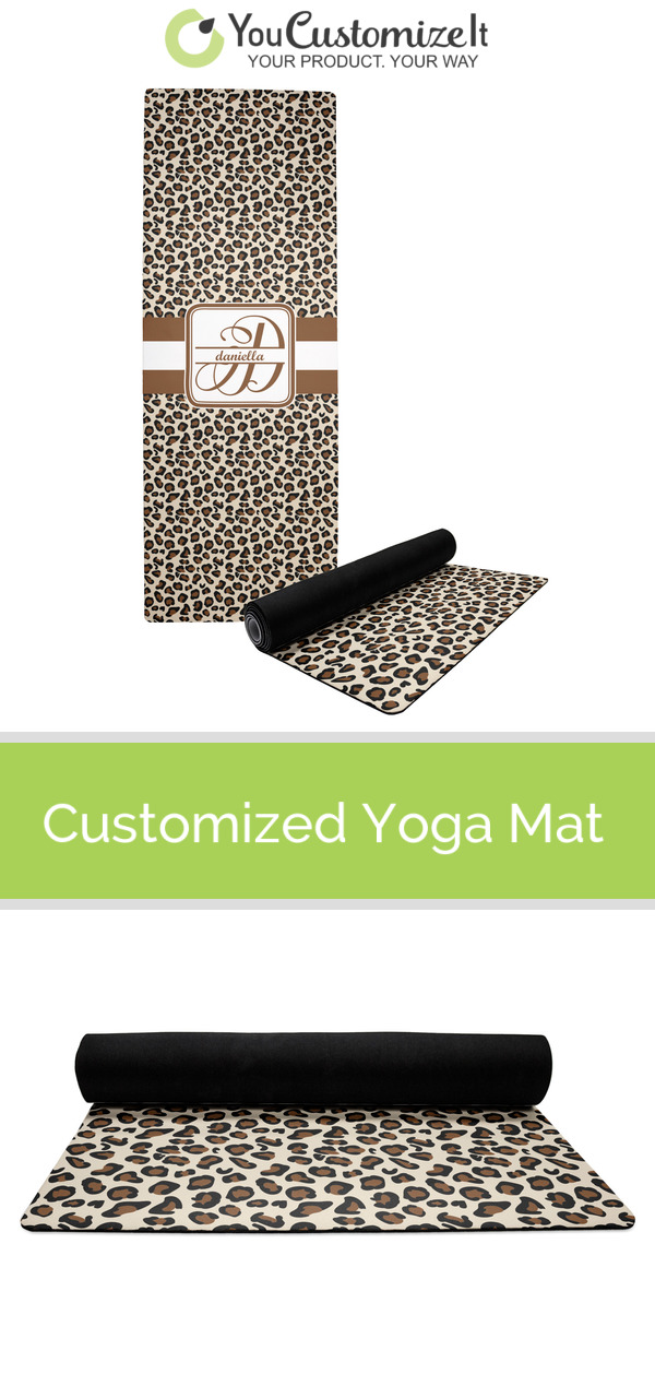 Leopard Print Design Custom Yoga Mat