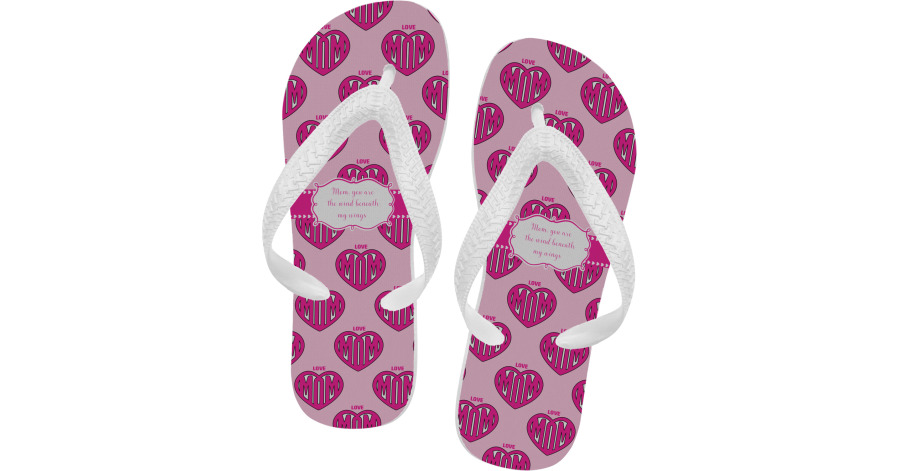 Custom Love You Mom Flip Flops Youcustomizeit 1592