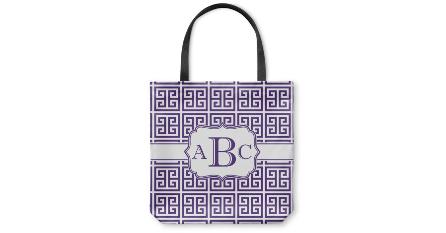 Custom Greek Key Canvas Tote Bag (Personalized) | YouCustomizeIt