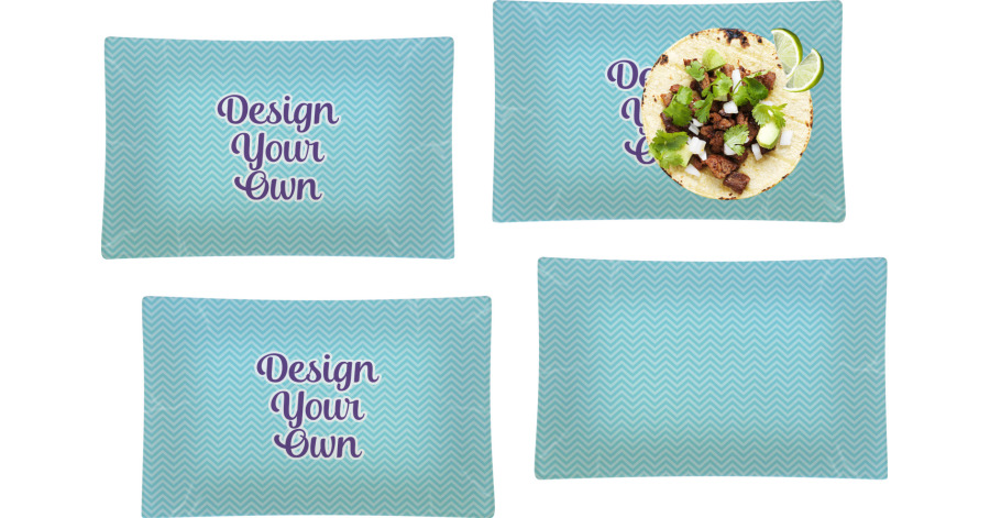 Custom Glass Rectangular Lunch Dinner Plates Set Of 4 Design And Preview Online Youcustomizeit 