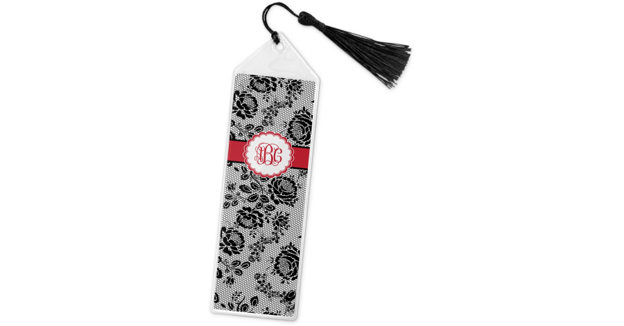 Black Lace Book Mark w/Tassel (Personalized) - YouCustomizeIt