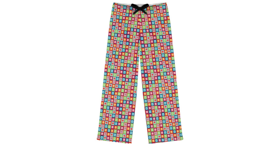 Custom Retro Squares Womens Pajama Pants | YouCustomizeIt