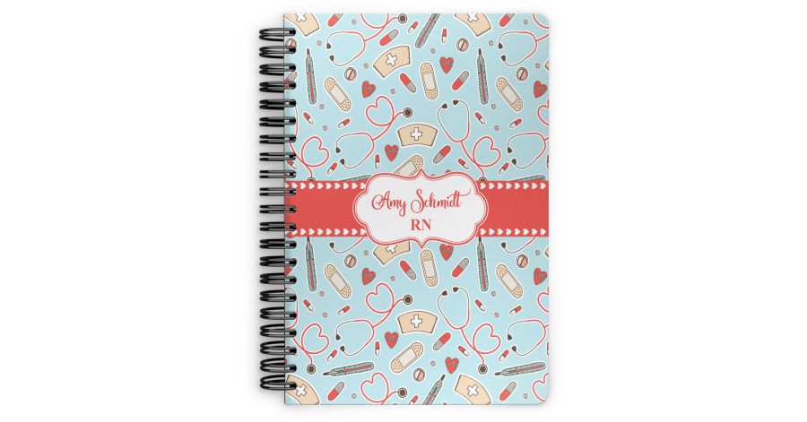 Custom Nurse Spiral Notebook - 7x10 w/ Name or Text | YouCustomizeIt