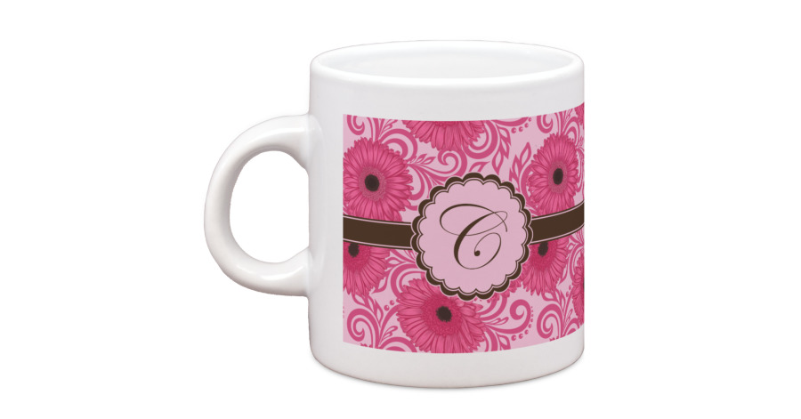 Custom Gerbera Daisy Espresso Cup (Personalized) | YouCustomizeIt