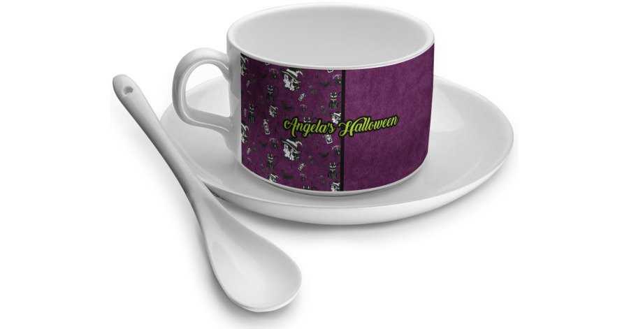 Custom Witches On Halloween Tea Cup Personalized Youcustomizeit