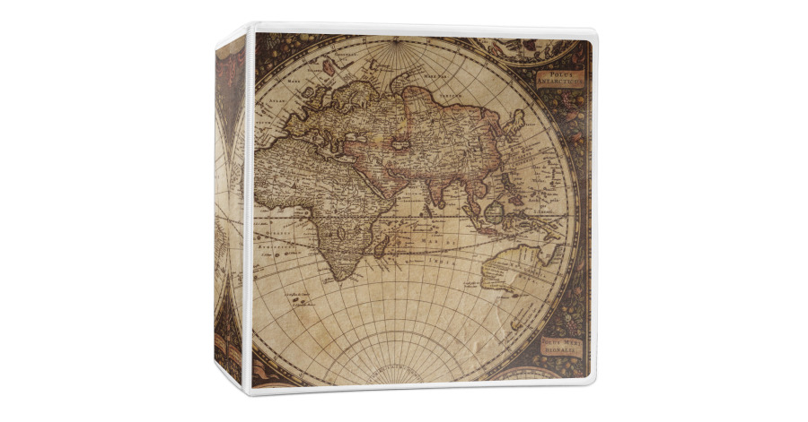 Custom Vintage World Map 3 Ring Binder 2 Inch YouCustomizeIt   437232 