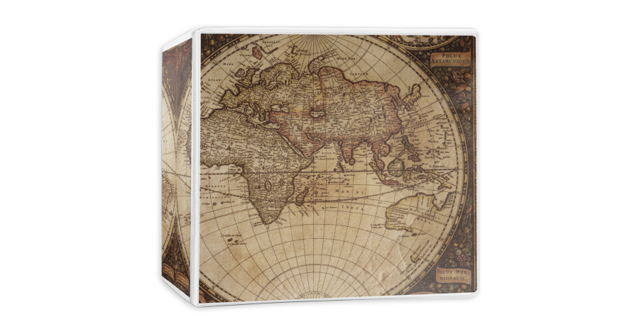 Custom Vintage World Map 3 Ring Binder 3 Inch YouCustomizeIt   437245 