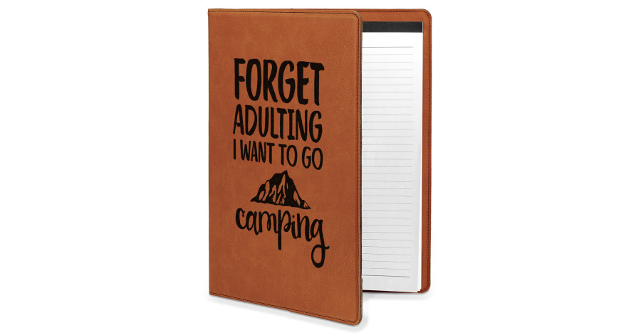 Custom Camping Quotes And Sayings Leatherette Portfolio With Notepad Youcustomizeit 4880