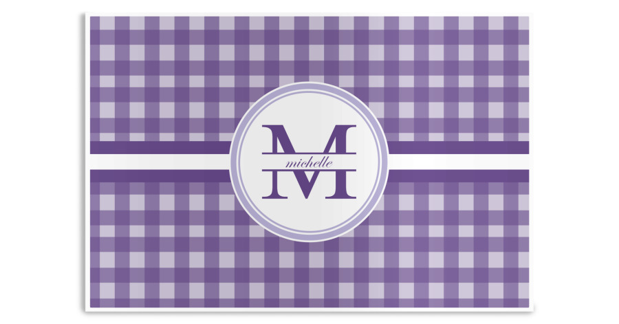 Custom Gingham Print Disposable Paper Placemats (personalized 