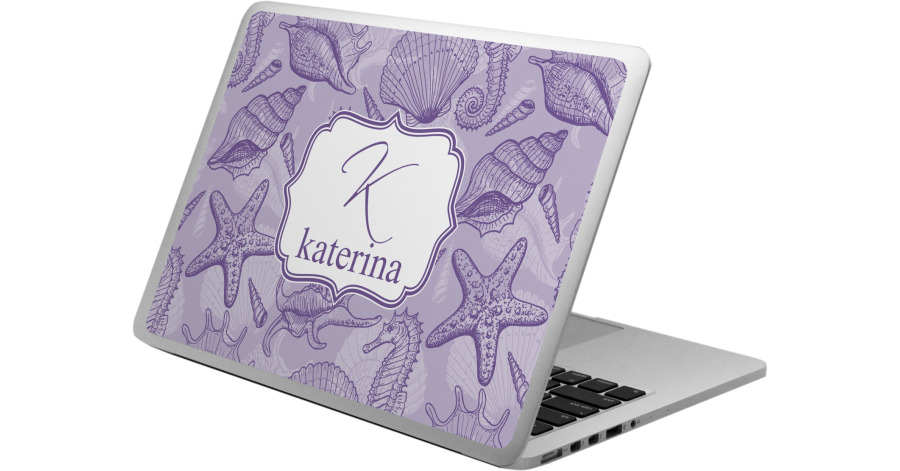 Custom Sea Shells Laptop Skin Custom Sized Personalized Youcustomizeit 2776