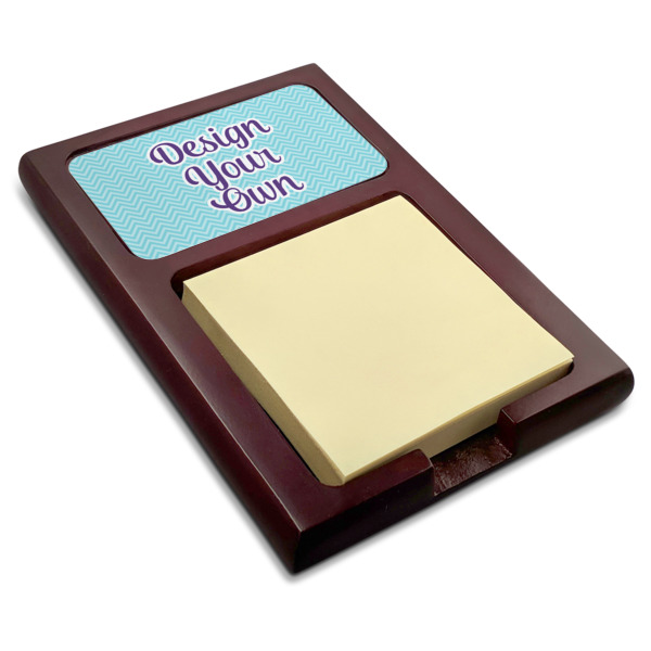 Custom Design Your Own Red Mahogany Sticky Note Holder