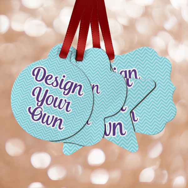 Custom Design Your Own Metal Ornaments - Double-Sided