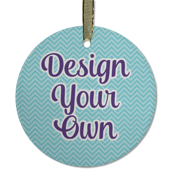 Custom Design Your Own Flat Glass Ornament - Round