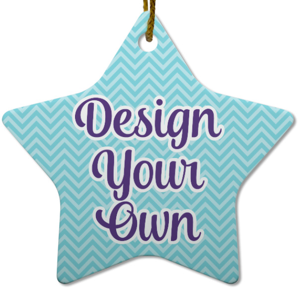 Custom Design Your Own Star Ceramic Ornament