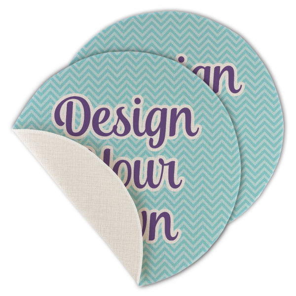 Custom Design Your Own Round Linen Placemat - Single-Sided - Set of 4