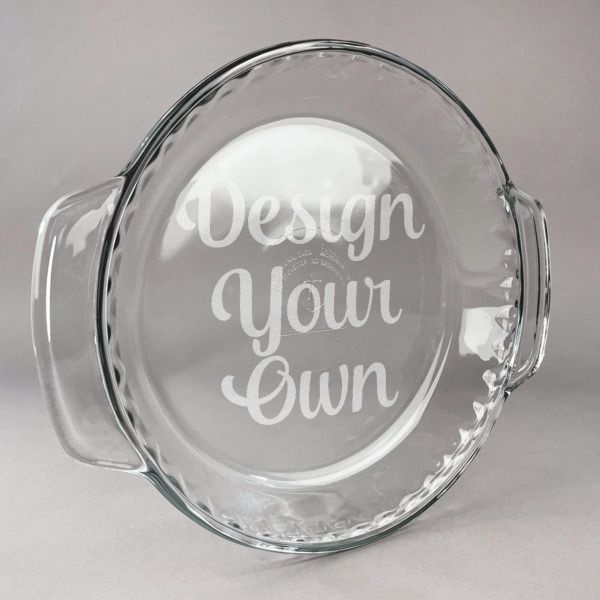 Custom Design Your Own Glass Pie Dish - 9.5in Round