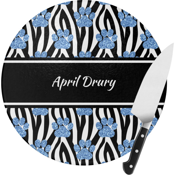 Custom Design Your Own Round Glass Cutting Board - Small