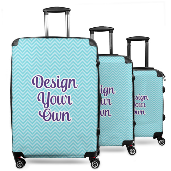 Custom Design Your Own 3-Piece Luggage Set - 20" Carry On - 24" Medium Checked - 28" Large Checked