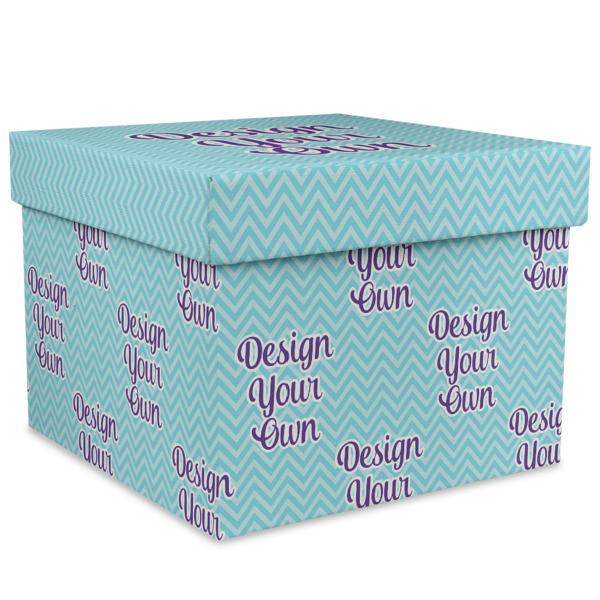 Custom Design Your Own Gift Box with Lid - Canvas Wrapped - XX-Large