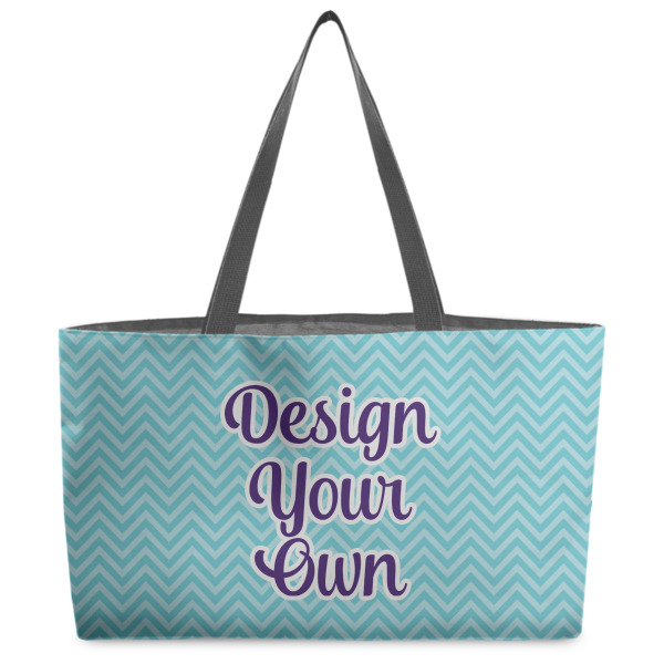 Custom Design Your Own Beach Totes Bag - w/ Black Handles