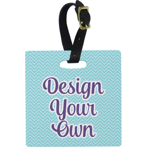 Custom Design Your Own Plastic Luggage Tag - Square