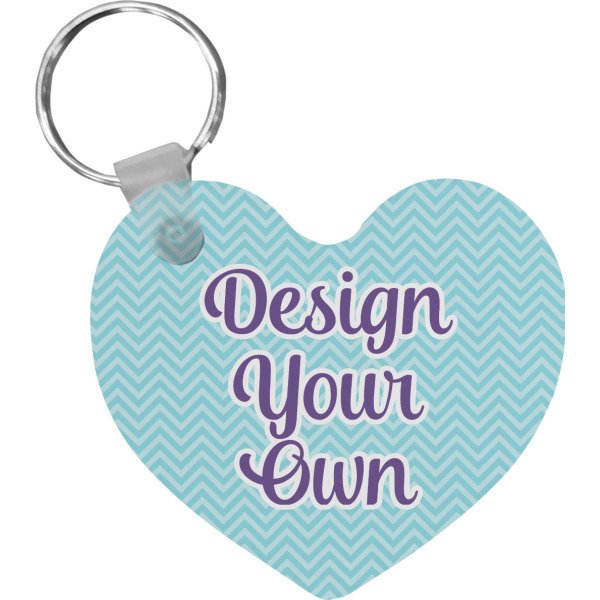 Custom Design Your Own Heart Plastic Keychain