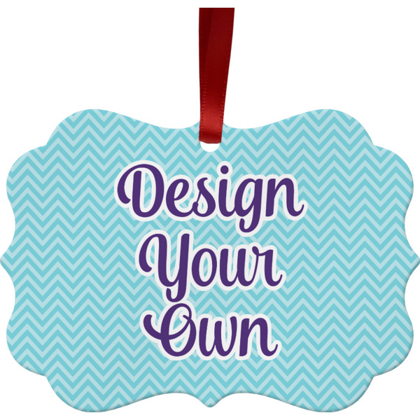 Custom Design Your Own Metal Frame Ornament - Double-Sided