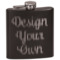 Custom Design - Black Flask - Engraved Front